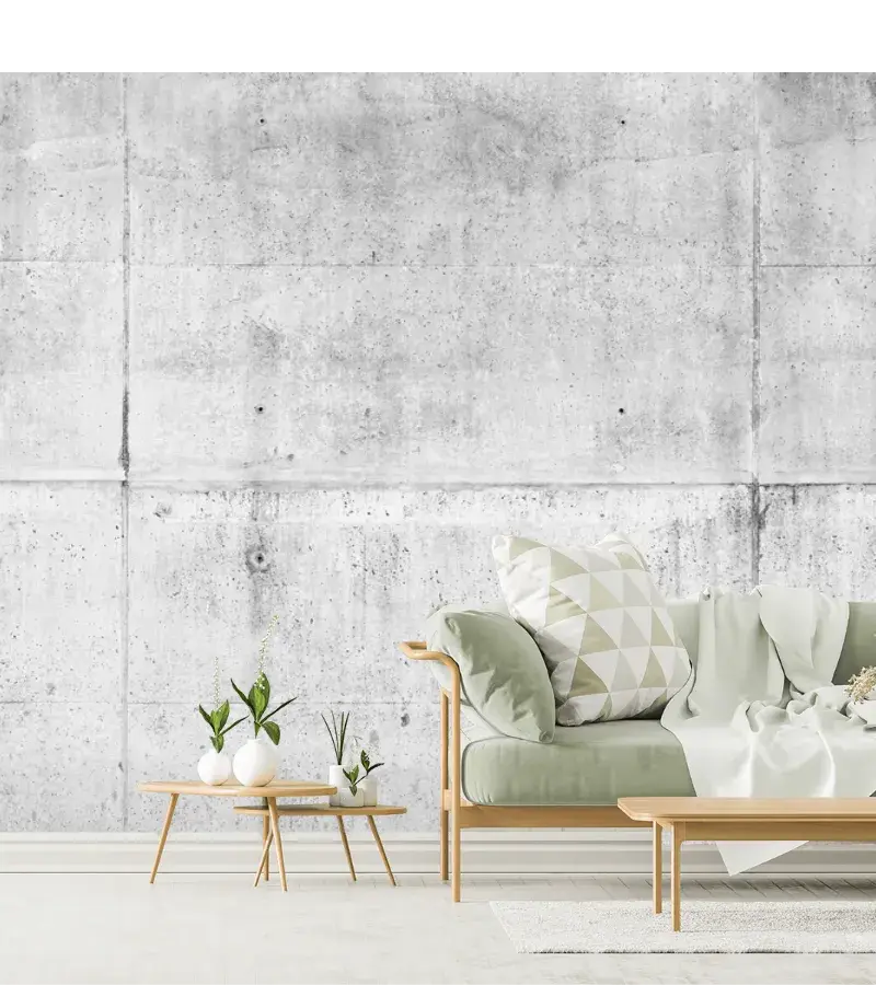 Mural Minimal Concreto Urbano para Pared en Vinil y Papel Tapiz Decorativo