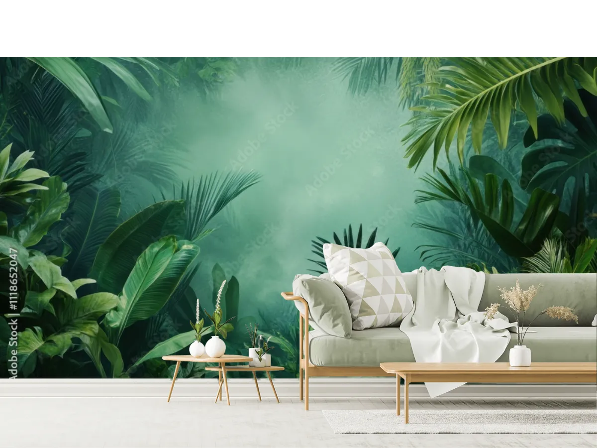 Mural Selva Esmeralda - Fotomural Decorativo para Pared de Impacto