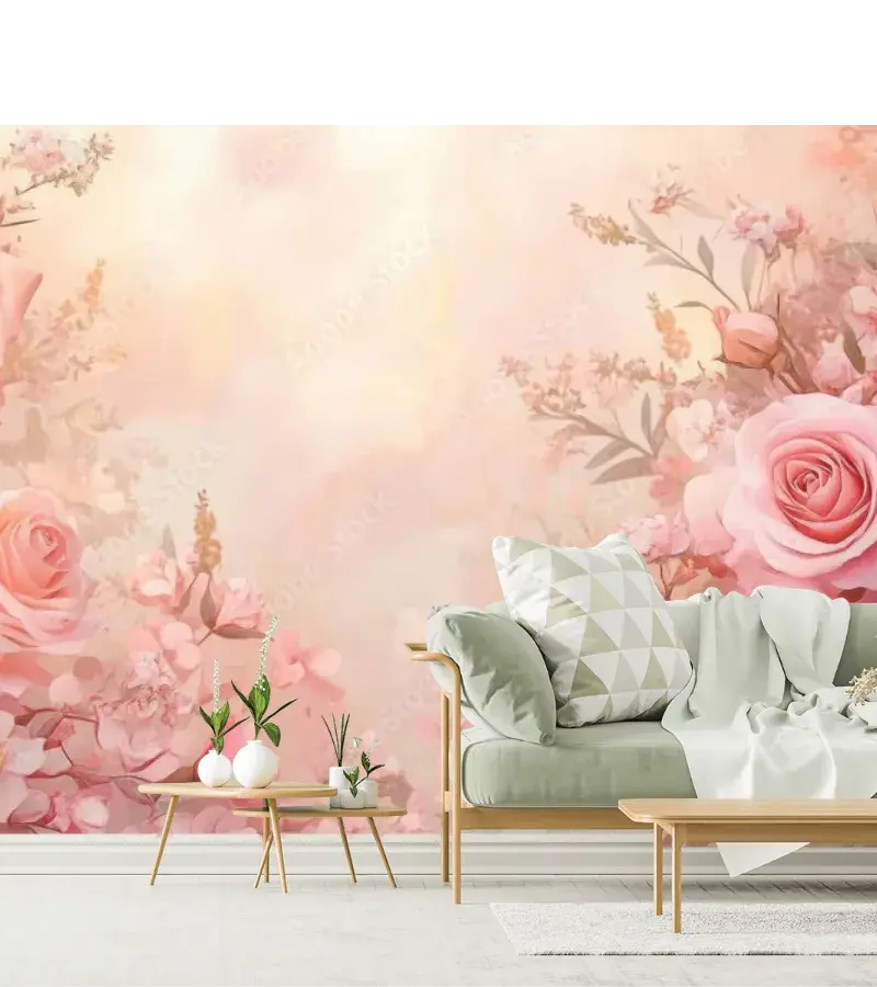 Mural Rosas de Ensueño para Sala y Recámara – Fotomural Decorativo Personalizado