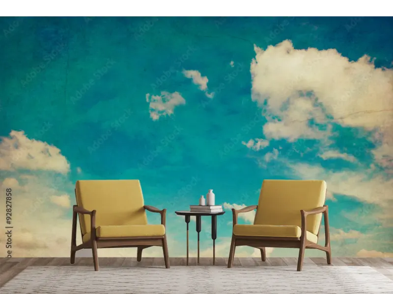 Mural Cielos de Ensueño Vintage en Vinil Arquitectónico o Papel Tapiz