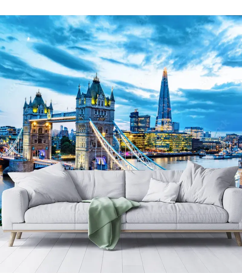 Mural Londres Nocturno Iconic Bridge en Vinil y Tapiz