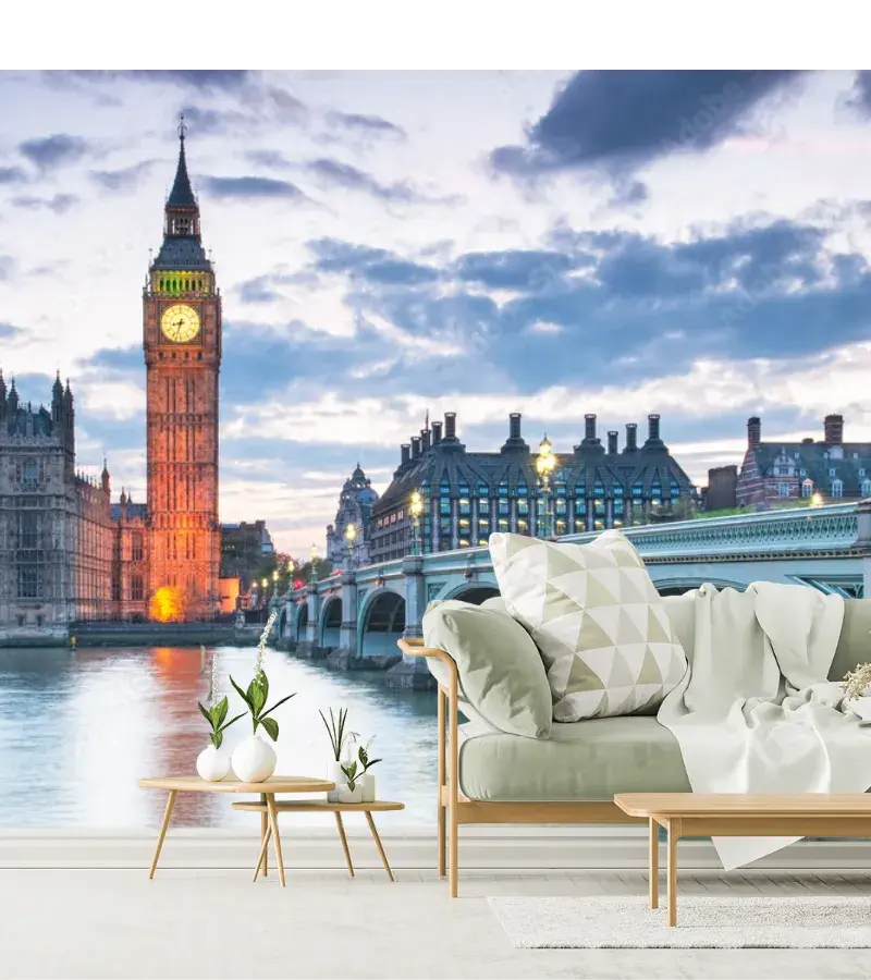 Mural Londres Nocturno – Fotomural decorativo en vinil, papel tapiz o contract