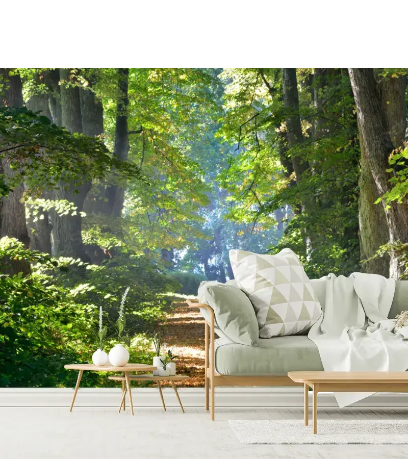 Mural Sendero Encantado Bosque – Fotomural Natural para Decoración de Sala