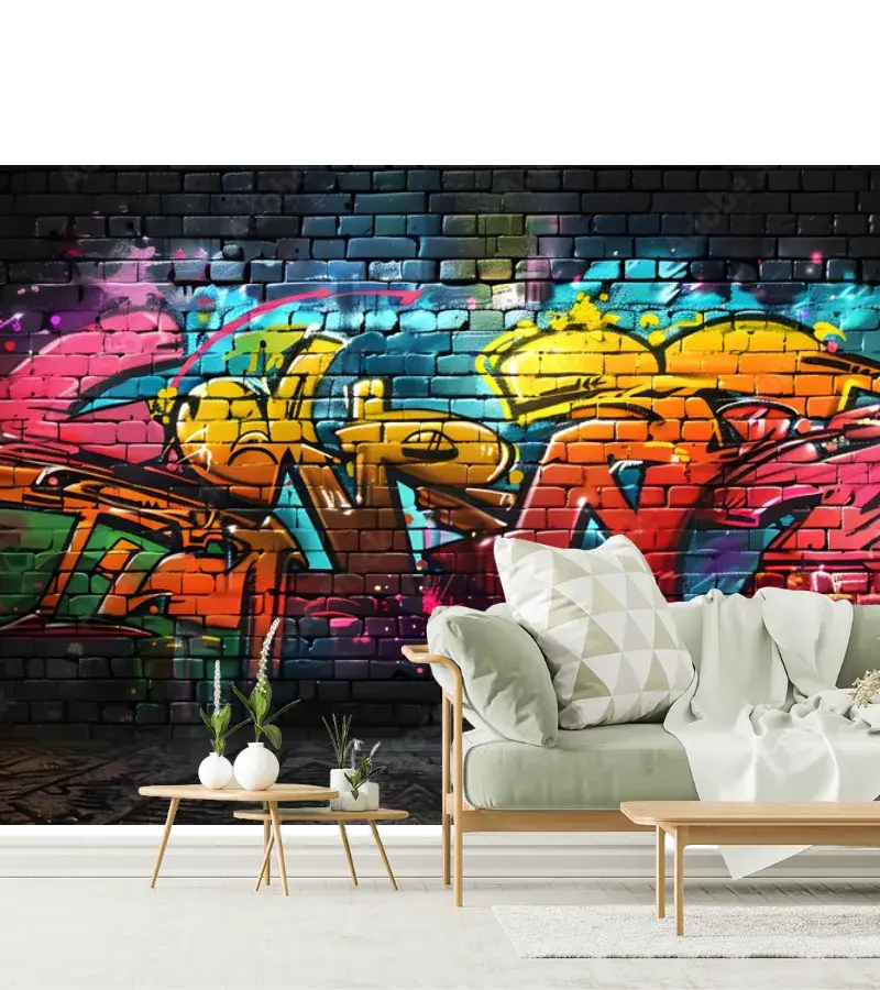 Mural Urban Dream Graffiti para Pared – Vinil y Papel Tapiz, Ambientes Modernos