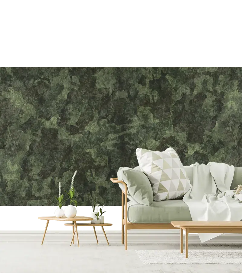 Mural Camuflaje Forestal Moderno para Decoración de Pared