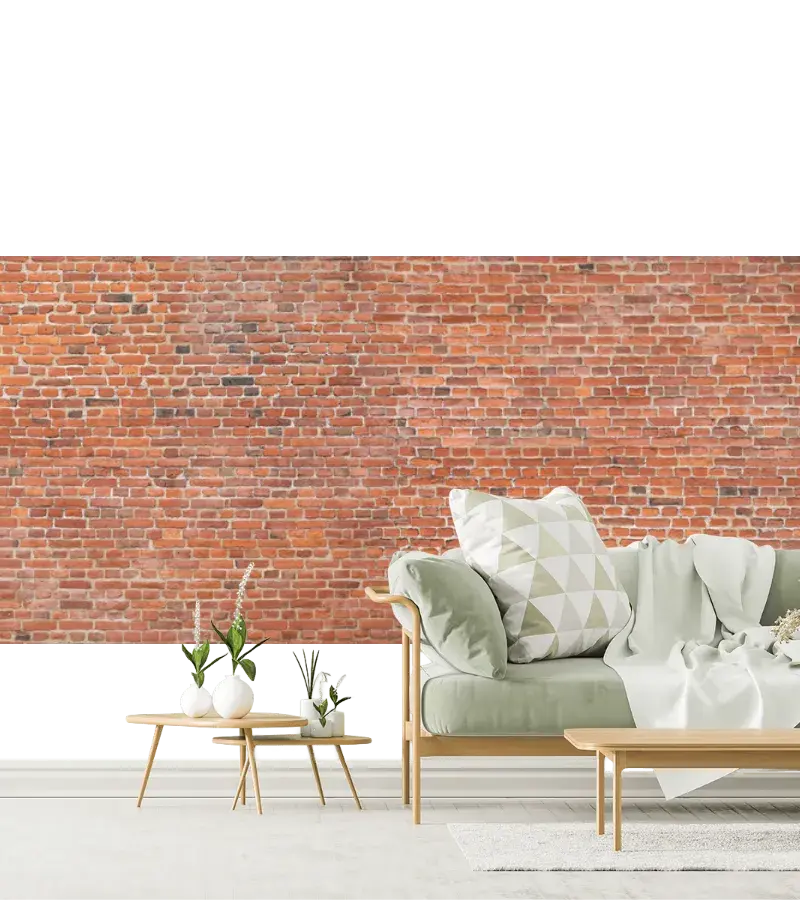 Mural Brick Urbano Rojo
