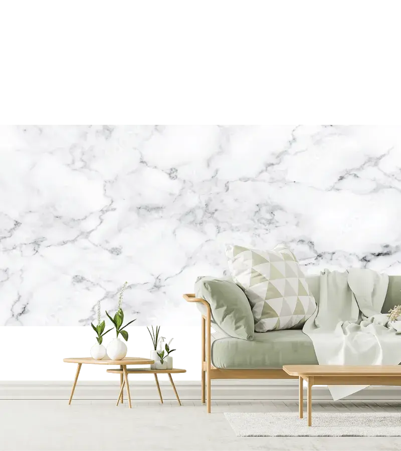Mural Mármol Blanco Elegancia Moderna – Fotomural Decorativo