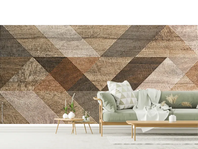 Mural Prisma Crudo Geométrico para paredes | Fotomural decorativo en vinil, tapiz liso o texturizado