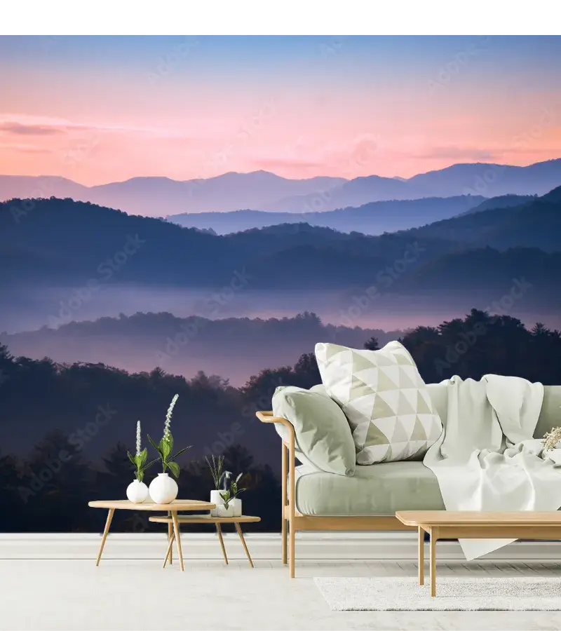 Mural Brumas de Montaña Amanecer