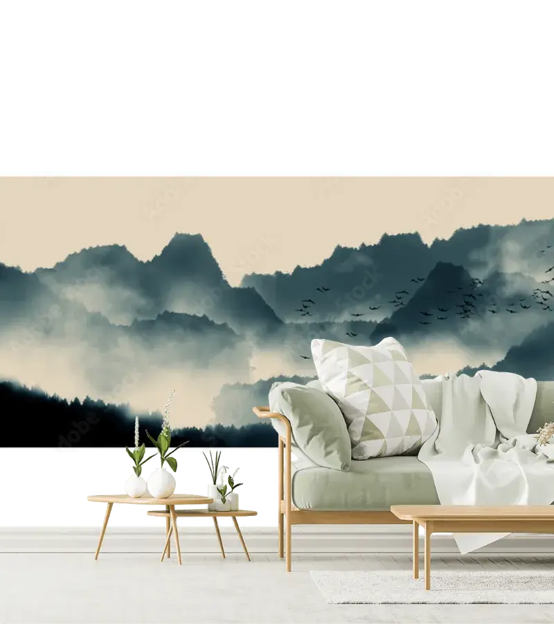 Mural Niebla Eterna Montañas – Fotomural decorativo personalizado