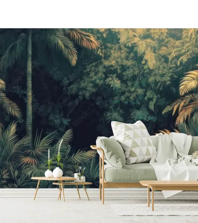 Mural Modelo Paraíso Selvático para decoración de sala o recámara