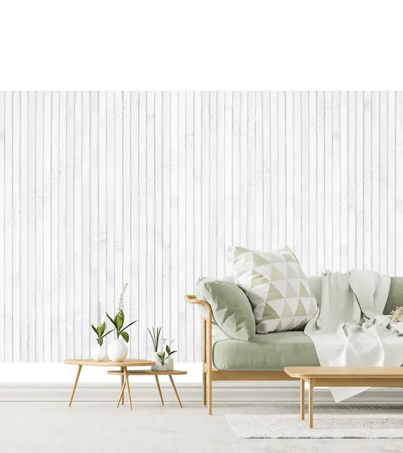 Mural Líneas Boreales Blanco – Fotomural Decorativo Texturizado