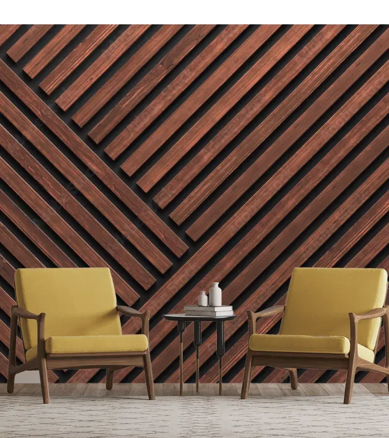 Mural Línea Sabia – Fotomural de pared textura madera moderna