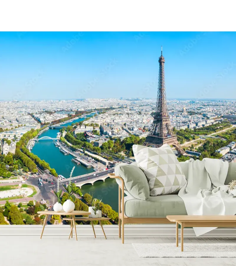 Mural París Aurora Romántica Vinil Arquitectónico, Papel Tapiz, Mural Decorativo